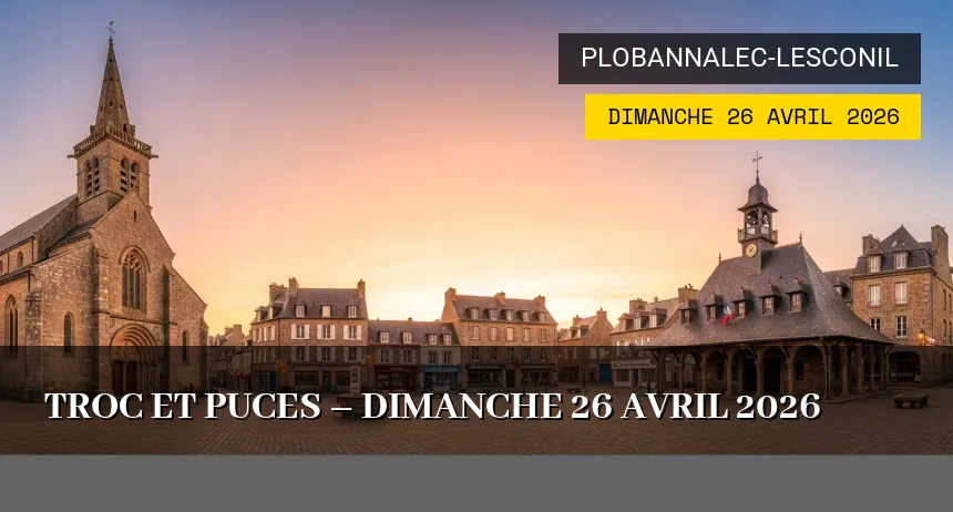 Affiche de l'événement : Troc et puces – Dimanche 26 Avril 2026