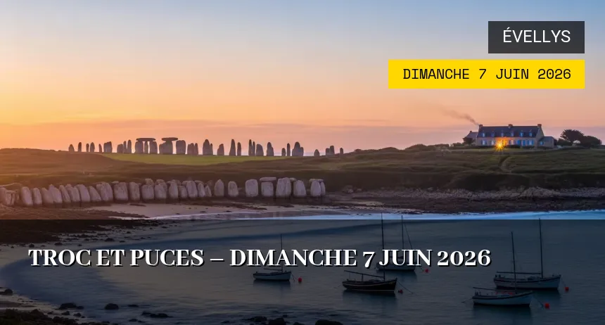 Affiche de l'événement : Troc et puces – Dimanche 7 Juin 2026