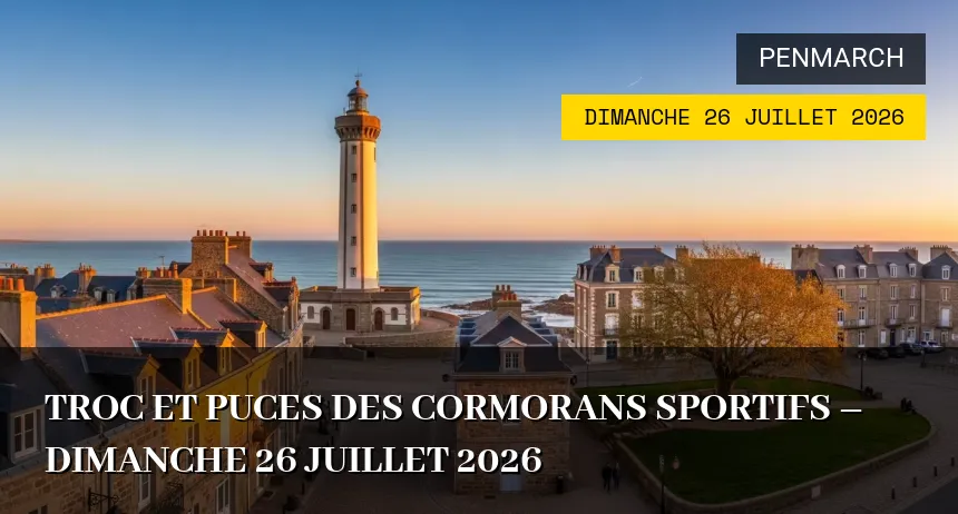 Affiche de l'événement : Troc et puces des Cormorans sportifs – Dimanche 26 Juillet 2026