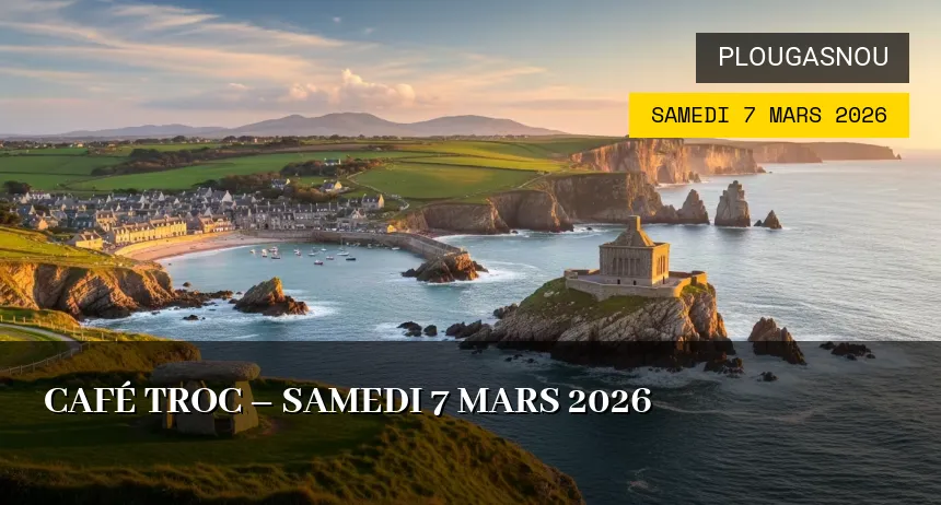 Affiche de l'événement : Café Troc – Samedi 7 Mars 2026