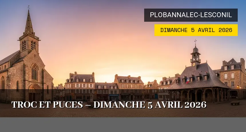 Affiche de l'événement : Troc et puces – Dimanche 5 Avril 2026