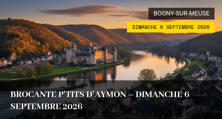 Affiche de l'événement : Brocante P&rsquo;Tits d&rsquo;Aymon – Dimanche 6 Septembre 2026
