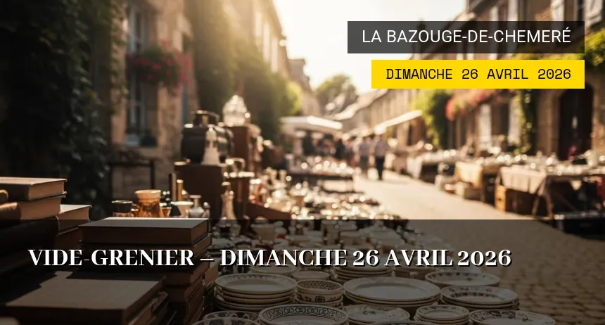 Affiche de l'événement : Vide-grenier – Dimanche 26 Avril 2026