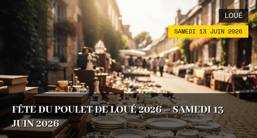Affiche de l'événement : Fête du poulet de Loué 2026 – Samedi 13 Juin 2026