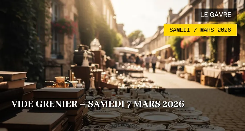 Affiche de l'événement : VIDE GRENIER – Samedi 7 Mars 2026