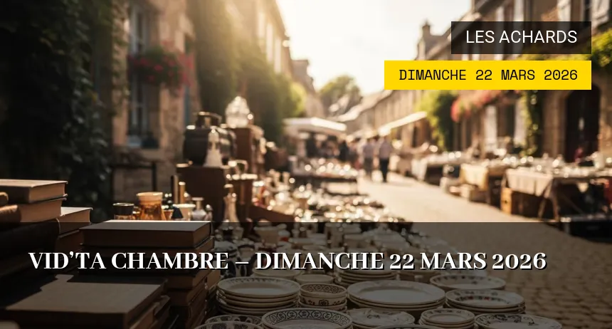Affiche de l'événement : Vid&rsquo;ta chambre – Dimanche 22 Mars 2026