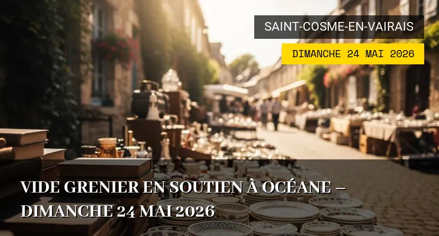 Affiche de l'événement : Vide grenier en soutien à Océane – Dimanche 24 Mai 2026