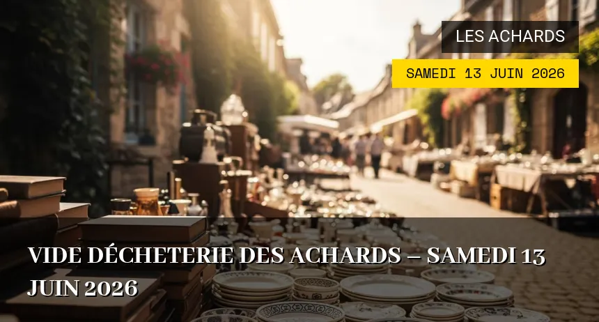Affiche de l'événement : Vide décheterie des Achards – Samedi 13 Juin 2026