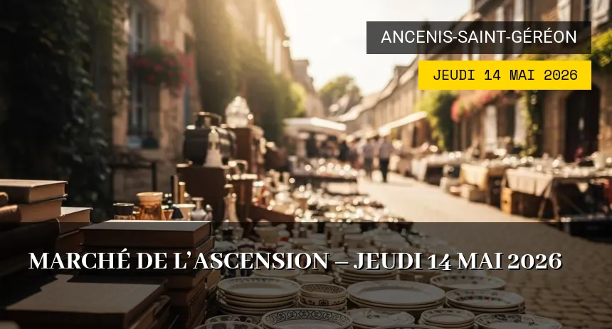 Affiche de l'événement : Marché de l&rsquo;ascension – Jeudi 14 Mai 2026