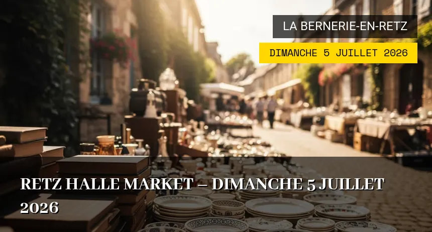 Affiche de l'événement : Retz Halle Market – Dimanche 5 Juillet 2026