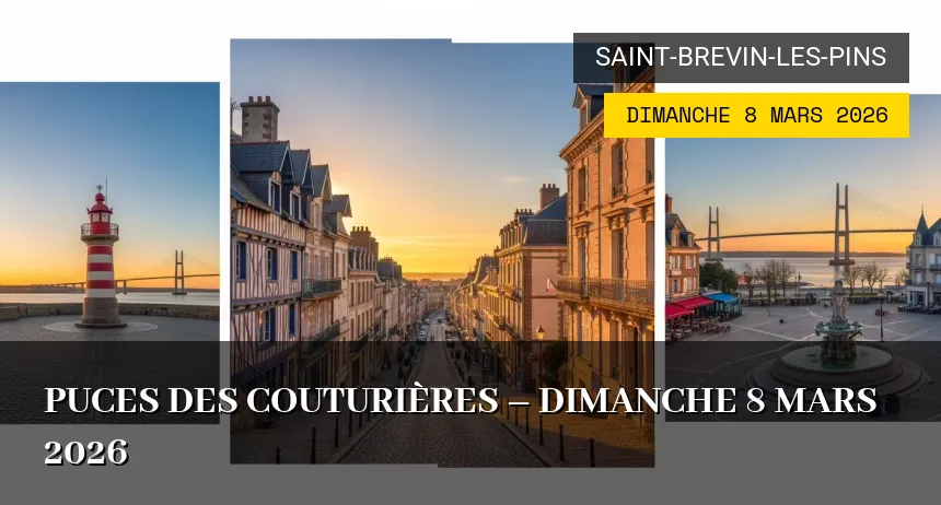 Affiche de l'événement : PUCES DES COUTURIÈRES – Dimanche 8 Mars 2026