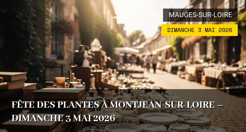 Affiche de l'événement : Fête des plantes à Montjean-sur-Loire – Dimanche 3 Mai 2026