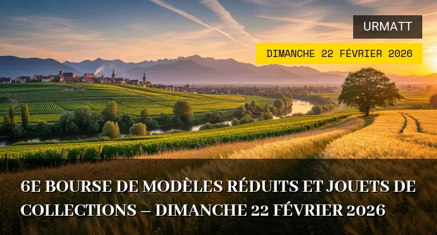 Affiche de l'événement : 6e bourse de modèles réduits et jouets de collections – Dimanche 22 Février 2026