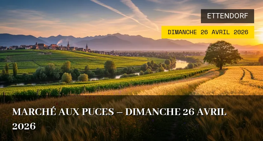 Affiche de l'événement : Marché aux puces – Dimanche 26 Avril 2026