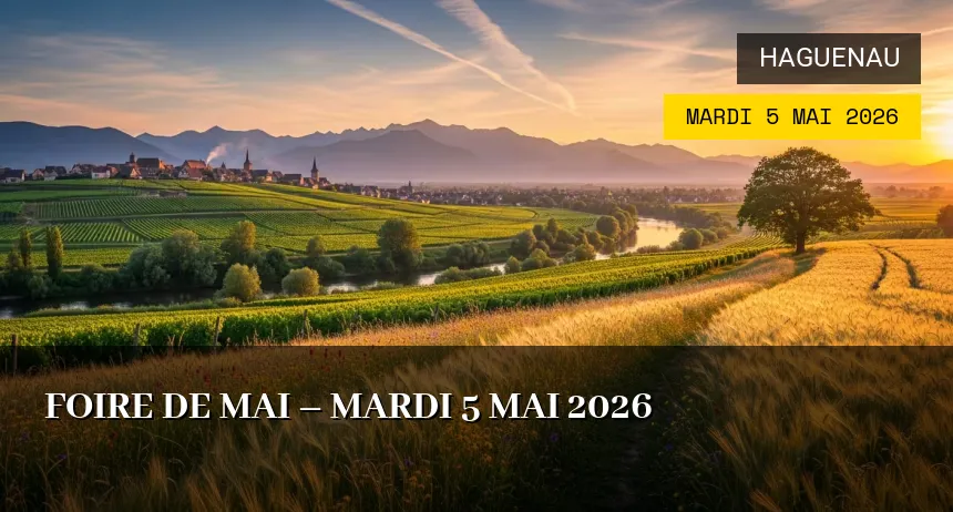 Affiche de l'événement : Foire de Mai – Mardi 5 Mai 2026