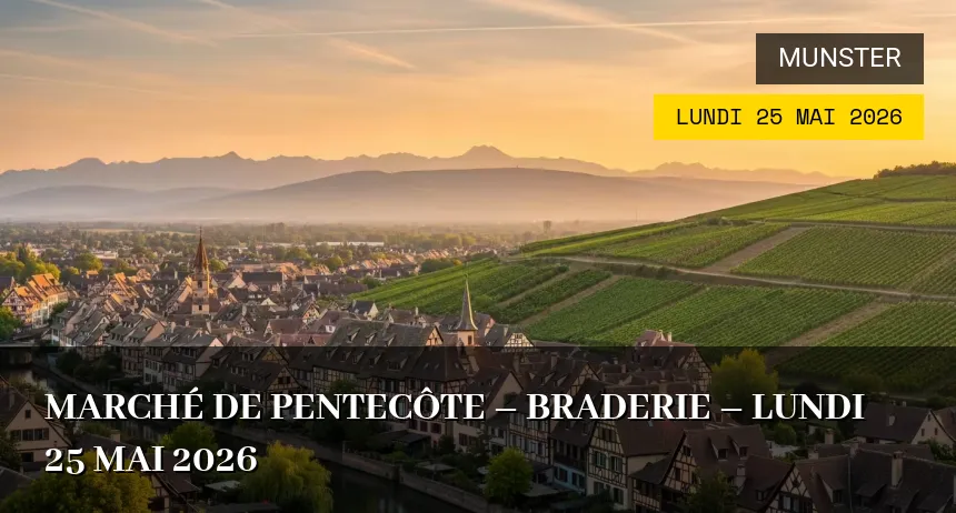 Affiche de l'événement : Marché de Pentecôte – Braderie – Lundi 25 Mai 2026