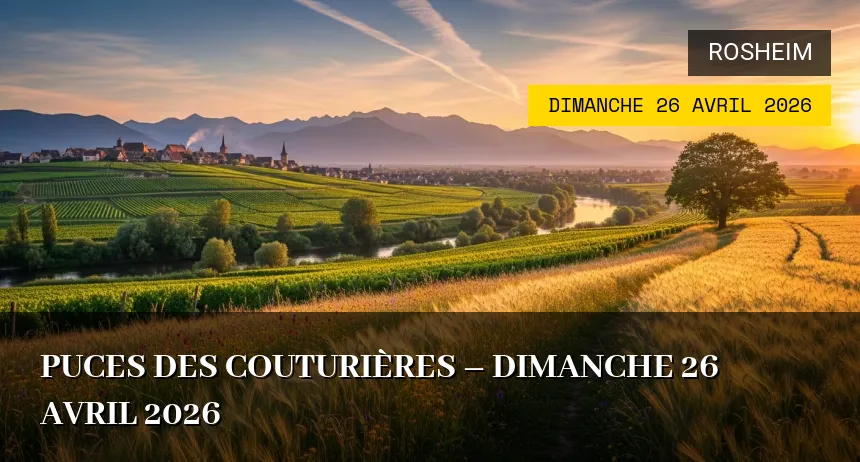 Affiche de l'événement : Puces des couturières – Dimanche 26 Avril 2026