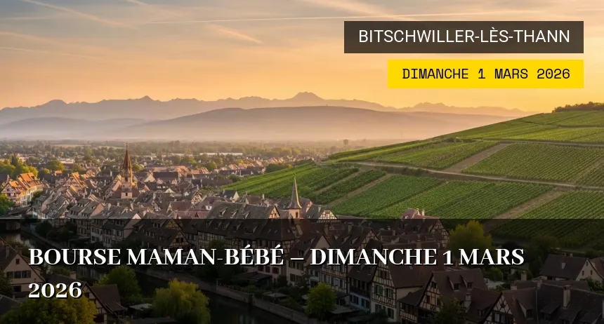 Affiche de l'événement : Bourse maman-bébé – Dimanche 1 Mars 2026