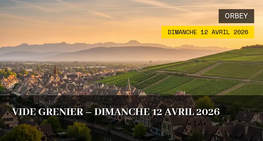 Affiche de l'événement : Vide grenier – Dimanche 12 Avril 2026