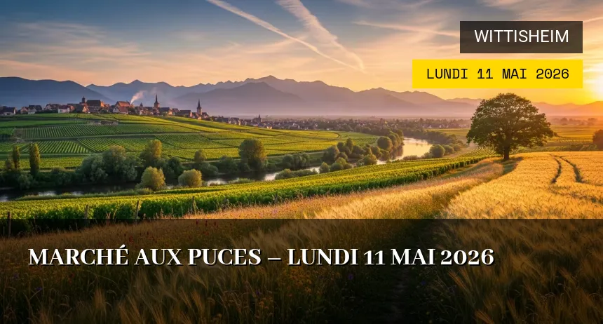Affiche de l'événement : Marché aux puces – Lundi 11 Mai 2026