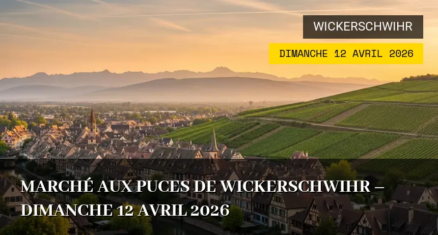 Affiche de l'événement : Marché aux Puces de Wickerschwihr – Dimanche 12 Avril 2026