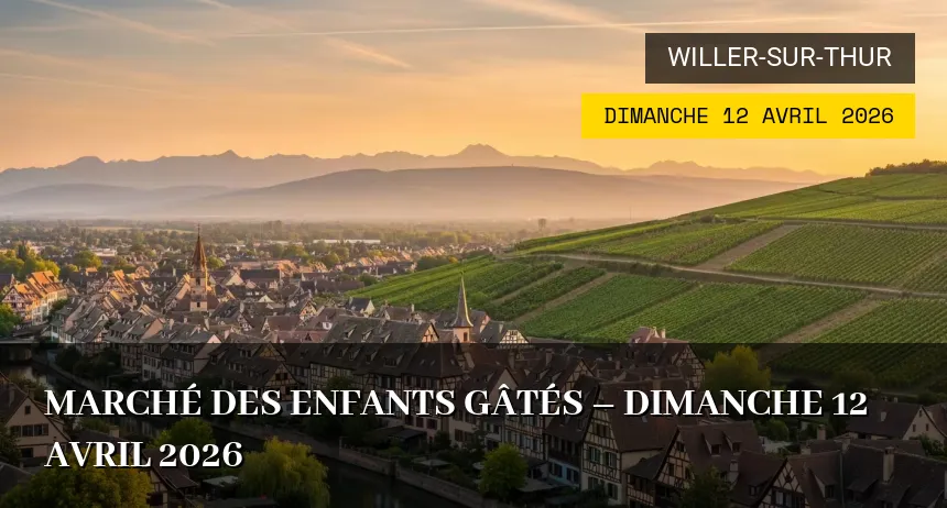 Affiche de l'événement : Marché des enfants gâtés – Dimanche 12 Avril 2026