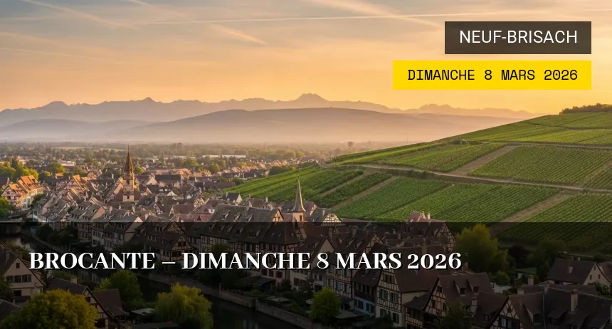 Affiche de l'événement : Brocante – Dimanche 8 Mars 2026