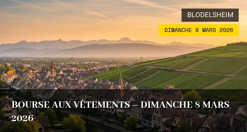 Affiche de l'événement : Bourse aux vêtements – Dimanche 8 Mars 2026
