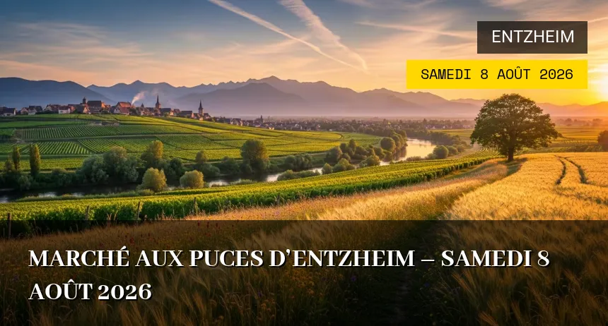 Affiche de l'événement : Marché aux puces d&rsquo;Entzheim – Samedi 8 Août 2026