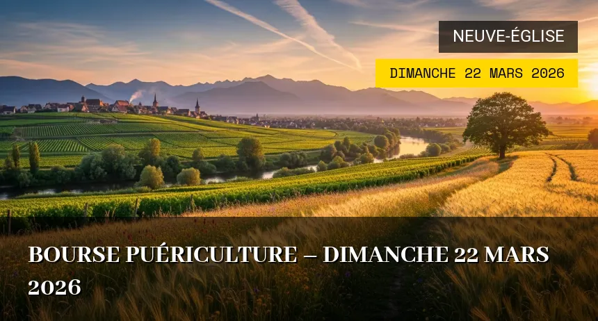 Affiche de l'événement : Bourse puériculture – Dimanche 22 Mars 2026