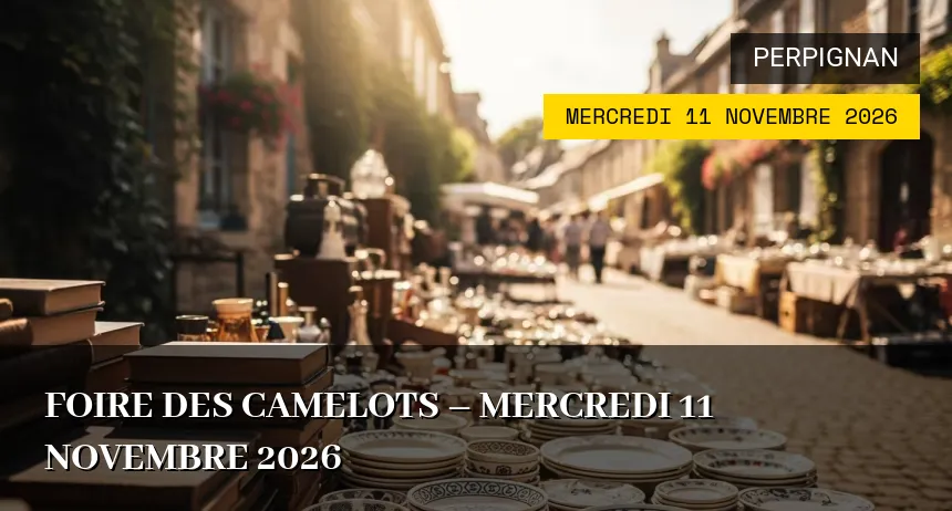 Affiche de l'événement : FOIRE DES CAMELOTS – Mercredi 11 Novembre 2026