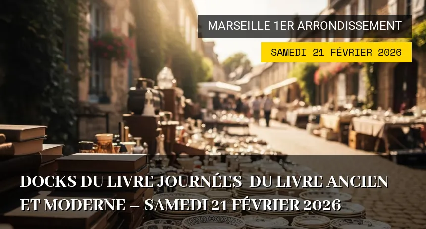 Affiche de l'événement : Journée du livre ancien et moderne à Marseille