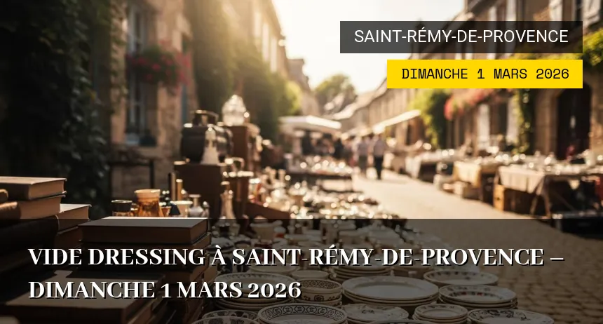 Affiche de l'événement : Vide dressing à Saint-Rémy-de-Provence – Dimanche 1 Mars 2026