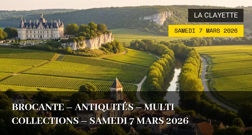Affiche de l'événement : Brocante – Antiquités – Multi collections – Samedi 7 Mars 2026