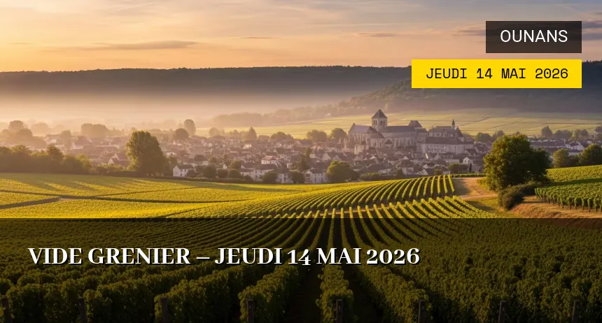 Affiche de l'événement : Vide grenier – Jeudi 14 Mai 2026