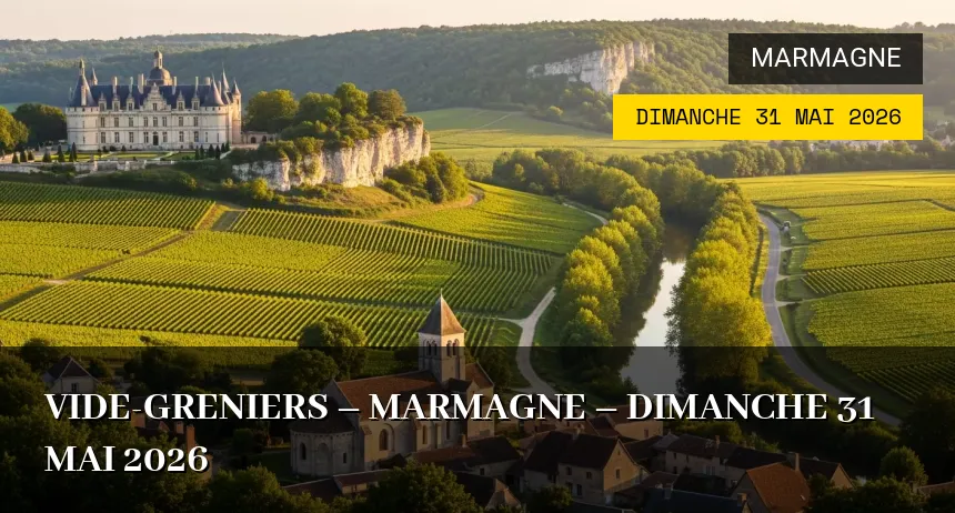 Affiche de l'événement : Vide-greniers – Marmagne – Dimanche 31 Mai 2026
