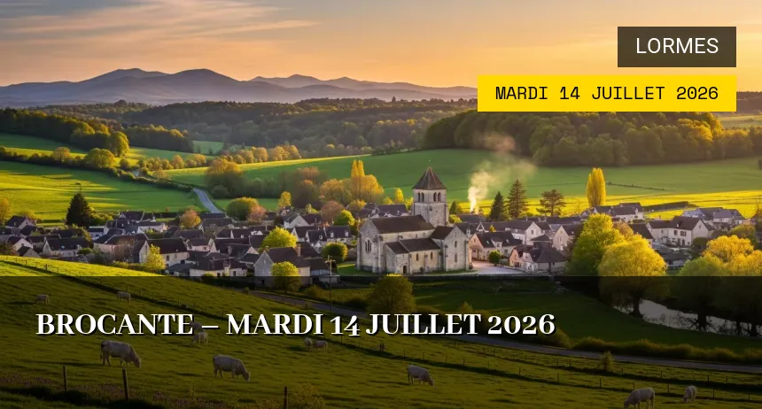 Affiche de l'événement : Brocante – Mardi 14 Juillet 2026