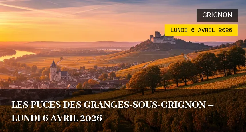 Affiche de l'événement : Les puces des Granges-sous-Grignon – Lundi 6 Avril 2026