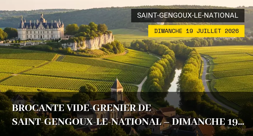 Affiche de l'événement : Brocante vide-grenier de Saint-Gengoux-le-National – Dimanche 19 Juillet 2026