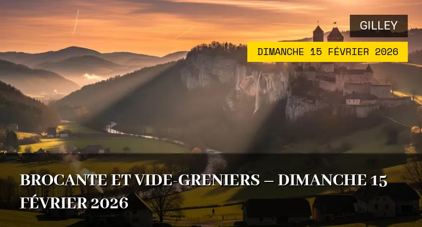 Affiche de l'événement : Brocante et vide-greniers – Dimanche 15 Février 2026