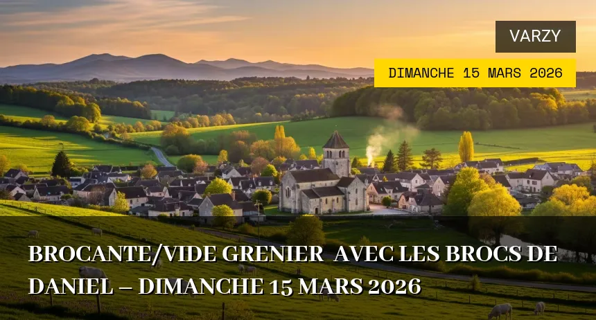 Affiche de l'événement : BROCANTE/VIDE GRENIER  AVEC LES BROCS DE DANIEL – Dimanche 15 Mars 2026