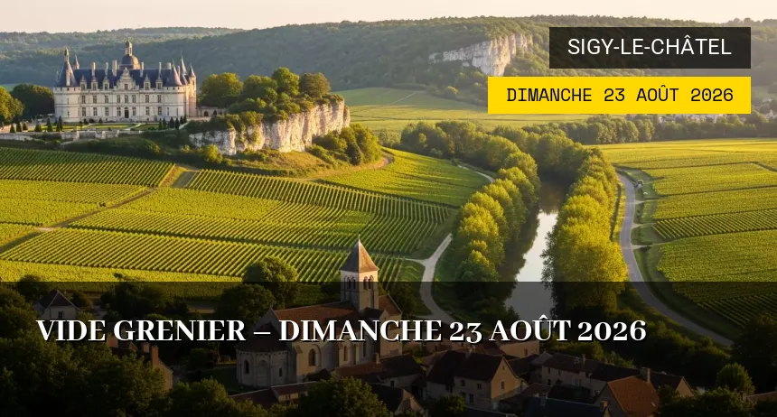 Affiche de l'événement : Vide grenier – Dimanche 23 Août 2026