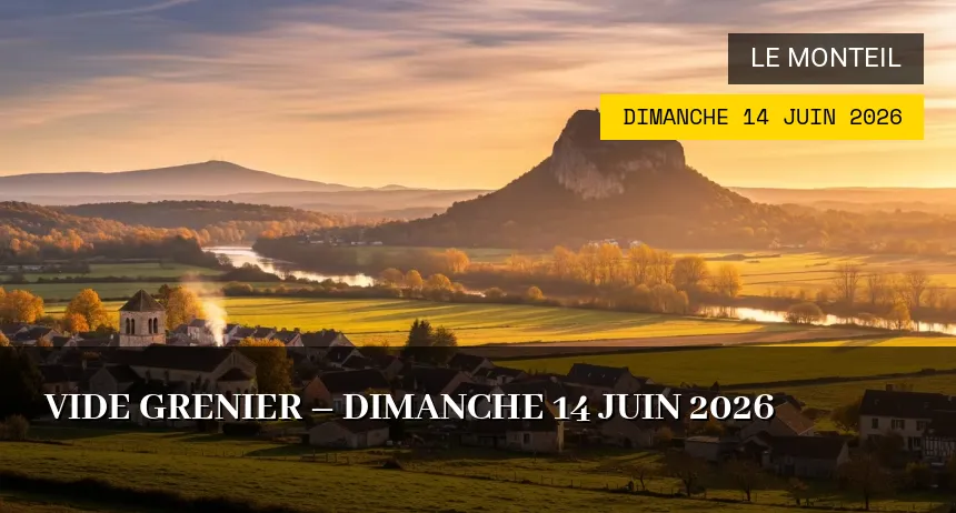 Affiche de l'événement : Vide grenier – Dimanche 14 Juin 2026