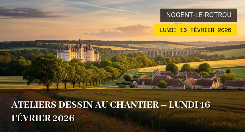 Affiche de l'événement : Ateliers dessin au ChAntier – Lundi 16 Février 2026