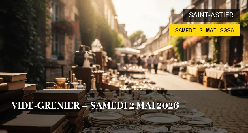 Affiche de l'événement : Vide-grenier – Samedi 2 Mai 2026