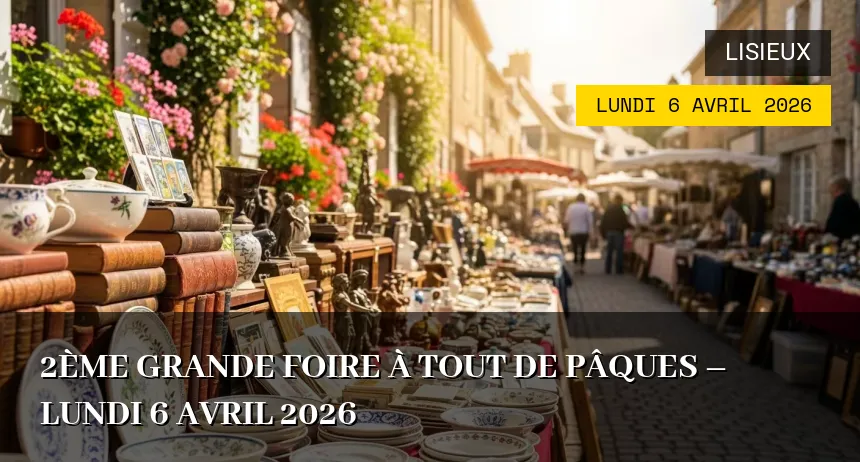 Affiche de l'événement : 2ème grande foire à tout de Pâques – Lundi 6 Avril 2026