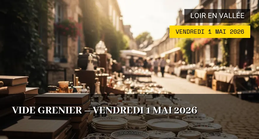 Affiche de l'événement : Vide grenier – Vendredi 1 Mai 2026