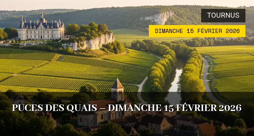 Affiche de l'événement : Puces des Quais – Dimanche 15 Février 2026