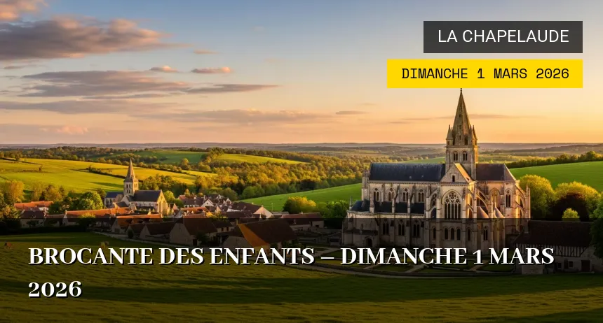 Affiche de l'événement : Brocante des enfants – Dimanche 1 Mars 2026