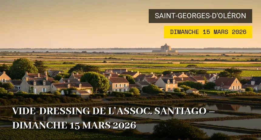 Affiche de l'événement : Vide-dressing de l&rsquo;assoc. Santiago – Dimanche 15 Mars 2026